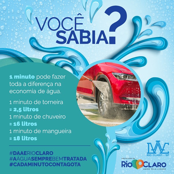 Daae de Rio Claro alerta população para redução no consumo de água