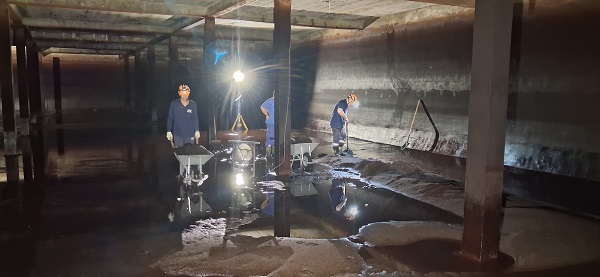 Daae executa limpeza preventiva em reservatório subterrâneo da ETA 1